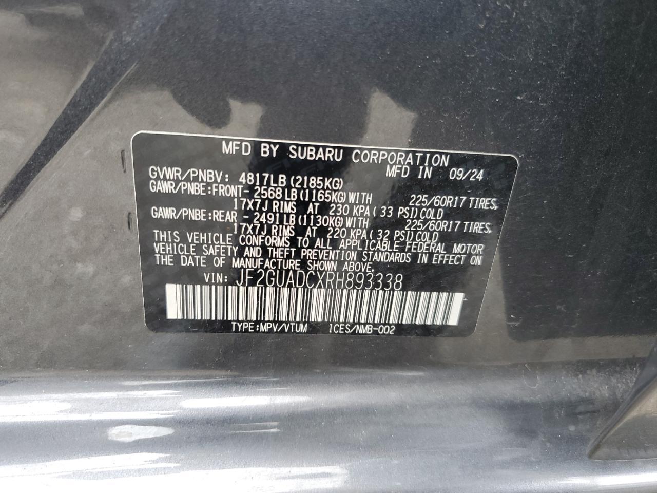 2024 SUBARU Crosstrek