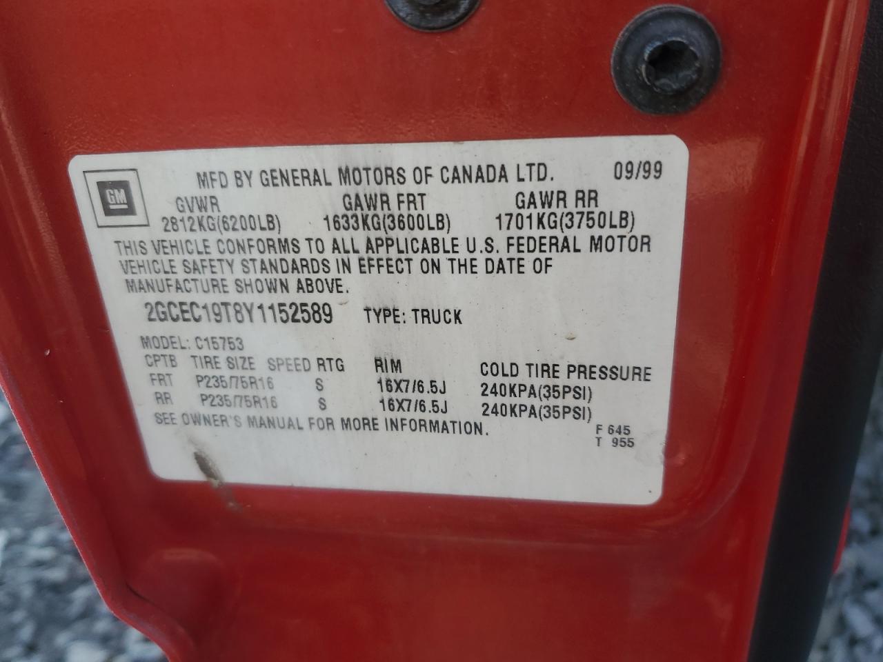 2000 CHEVROLET Silverado