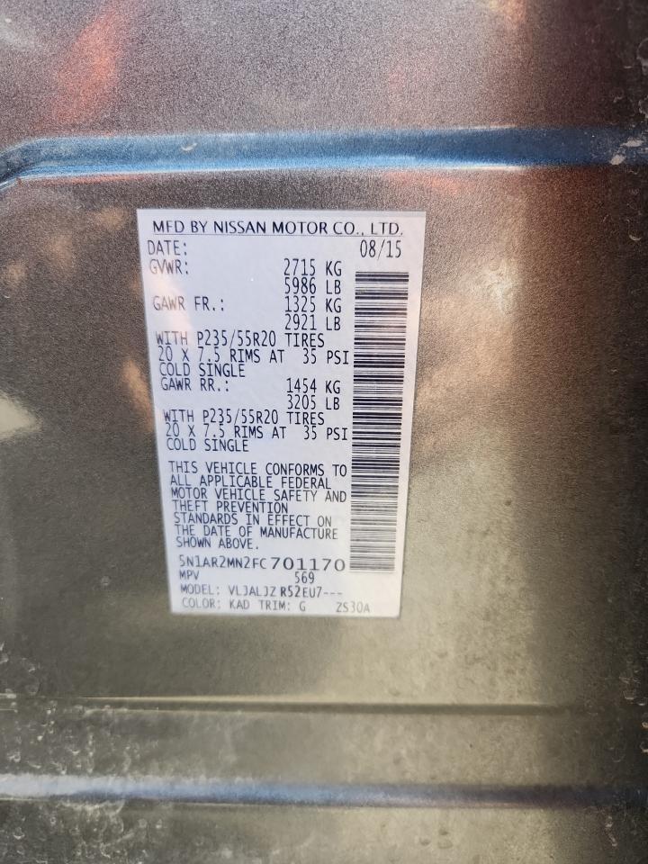 2015 NISSAN PATHFINDER