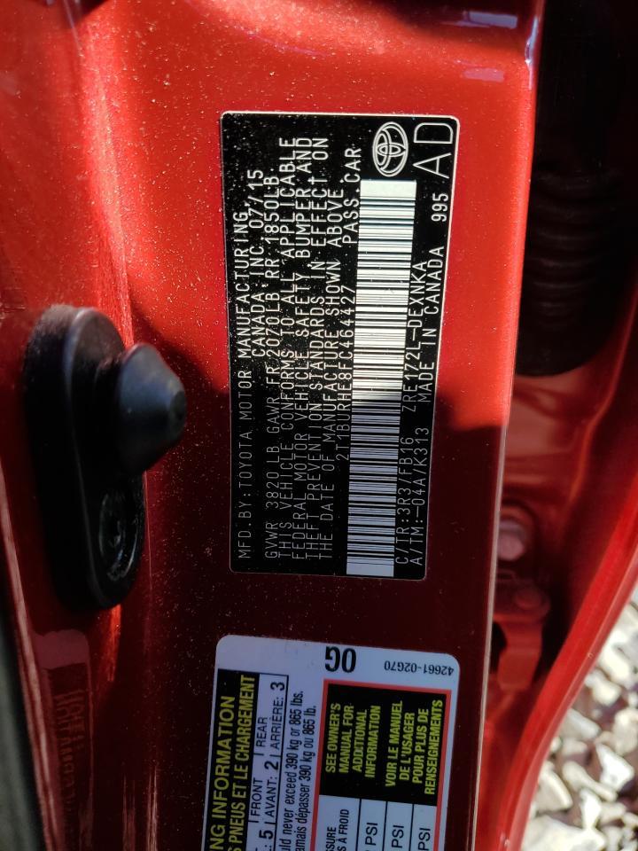 2015 TOYOTA COROLLA