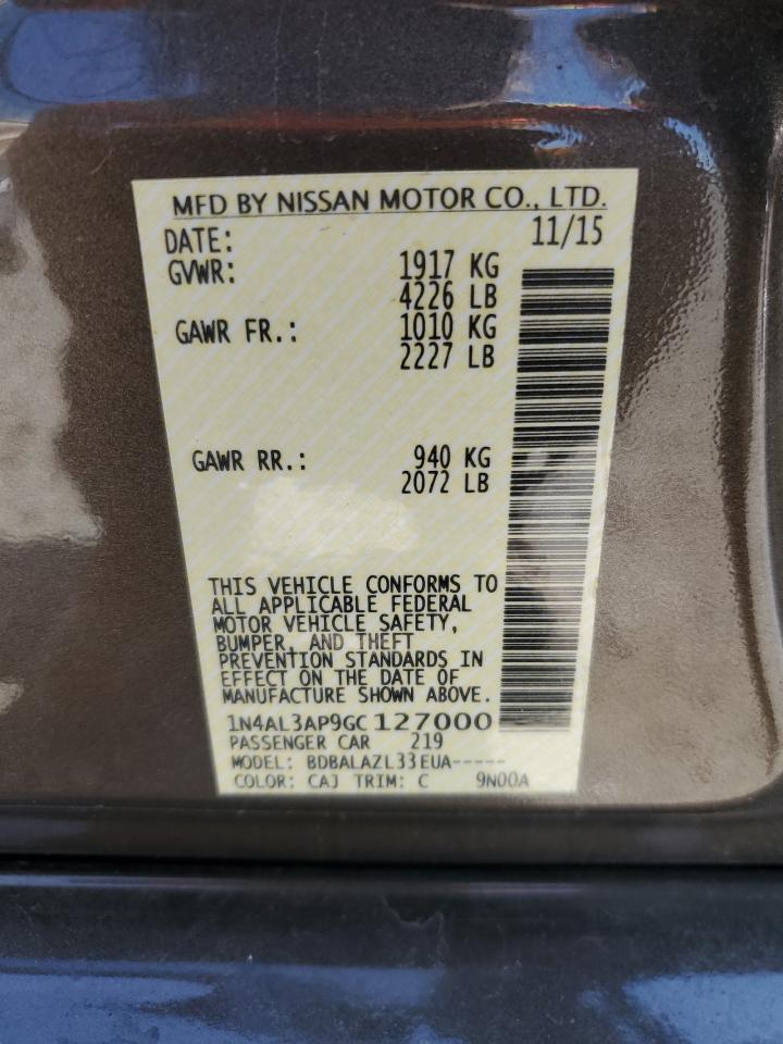 2016 NISSAN ALTIMA