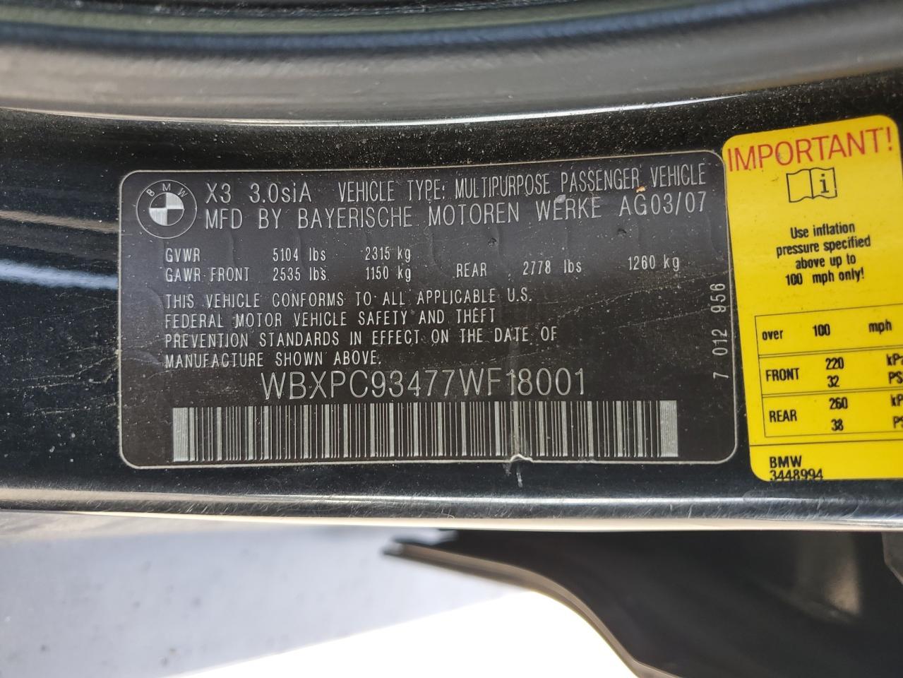 2007 BMW X3
