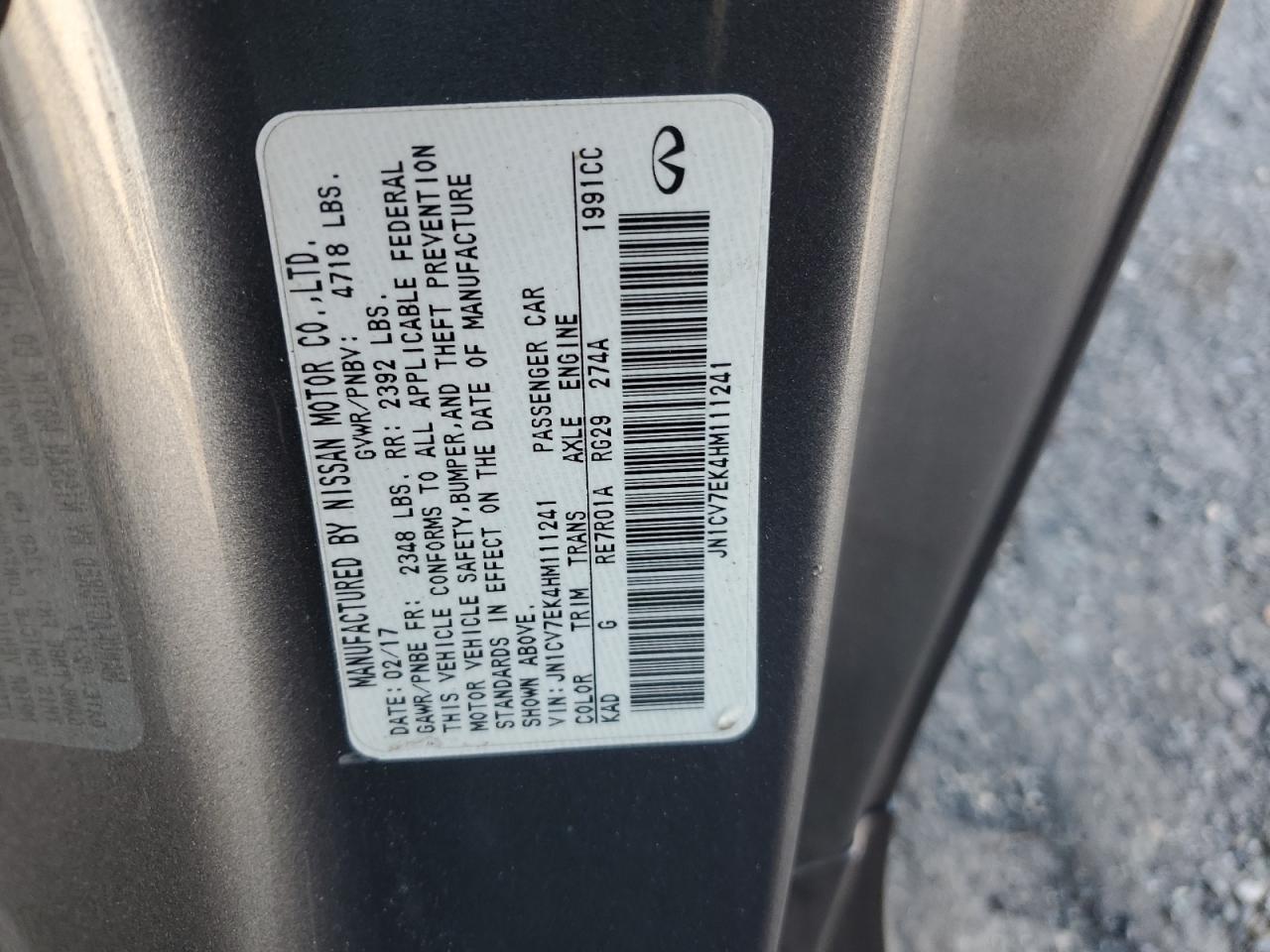 2017 INFINITI Q60