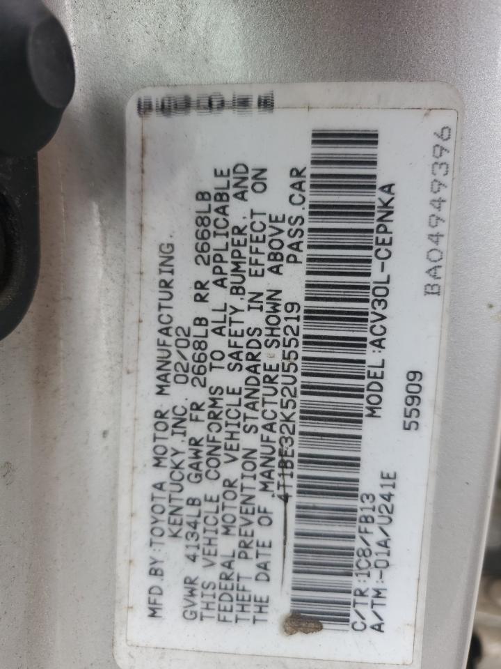 2002 TOYOTA CAMRY