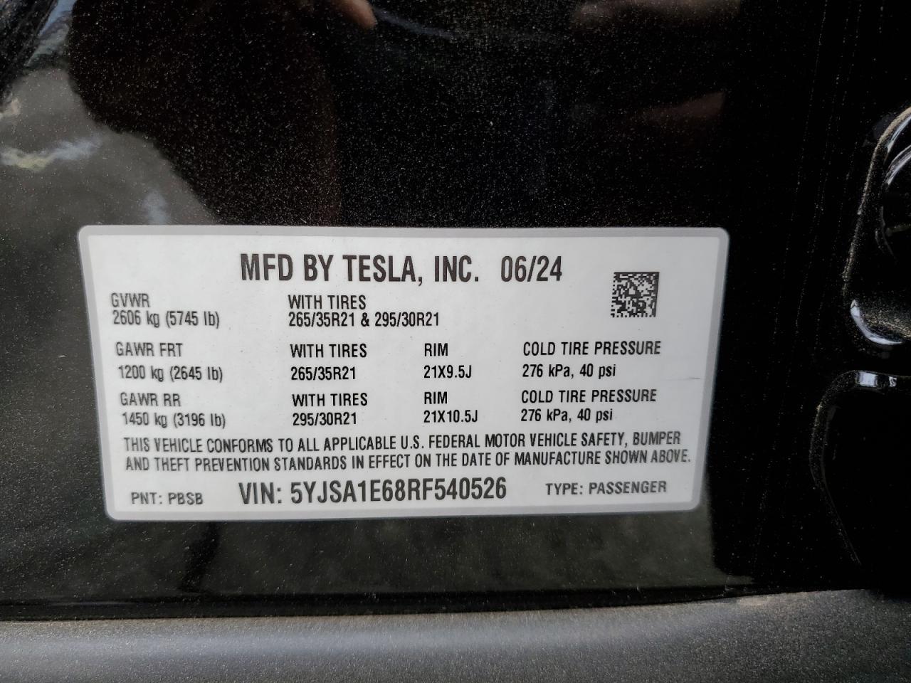 2024 TESLA MODEL S