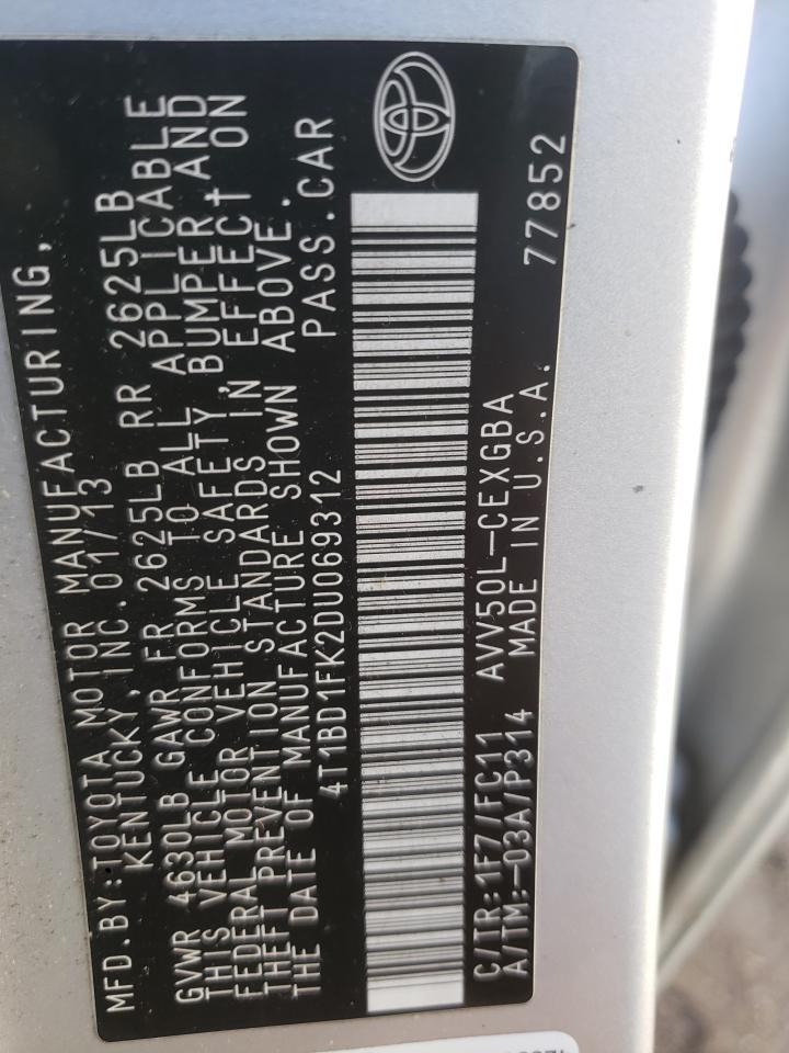 2013 TOYOTA CAMRY