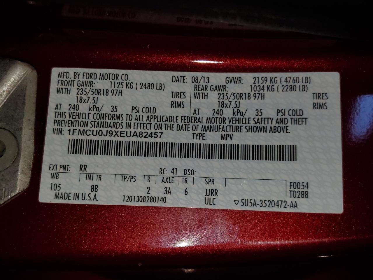 2014 FORD ESCAPE