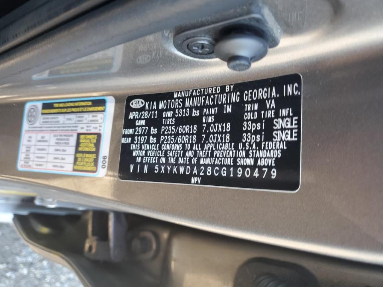 2012 KIA SORENTO