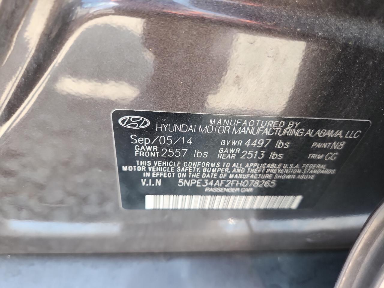 2015 HYUNDAI SONATA