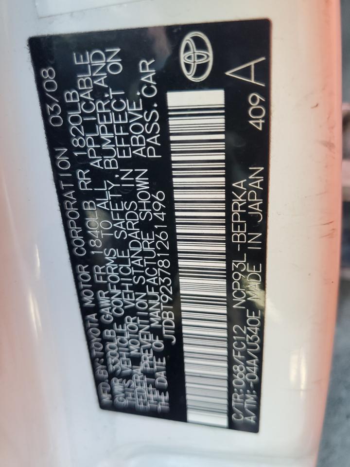 2008 TOYOTA YARIS