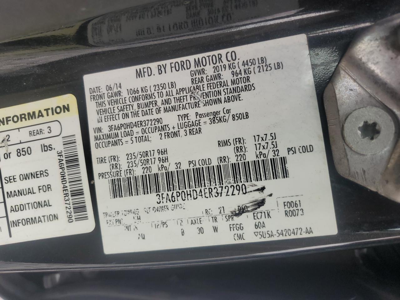 2014 FORD FUSION