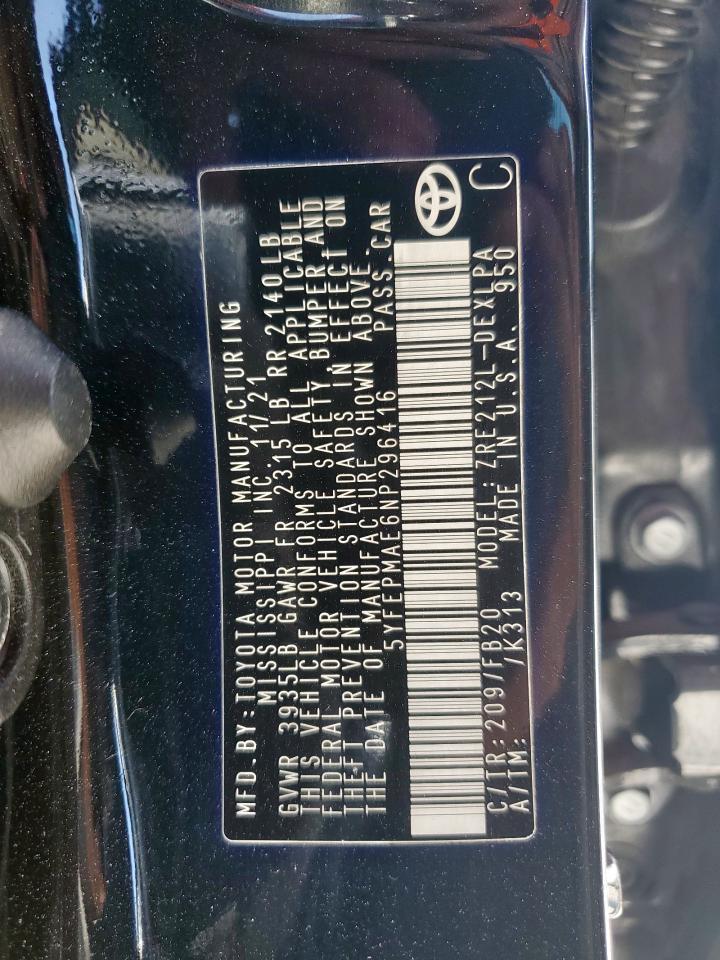 2022 TOYOTA COROLLA