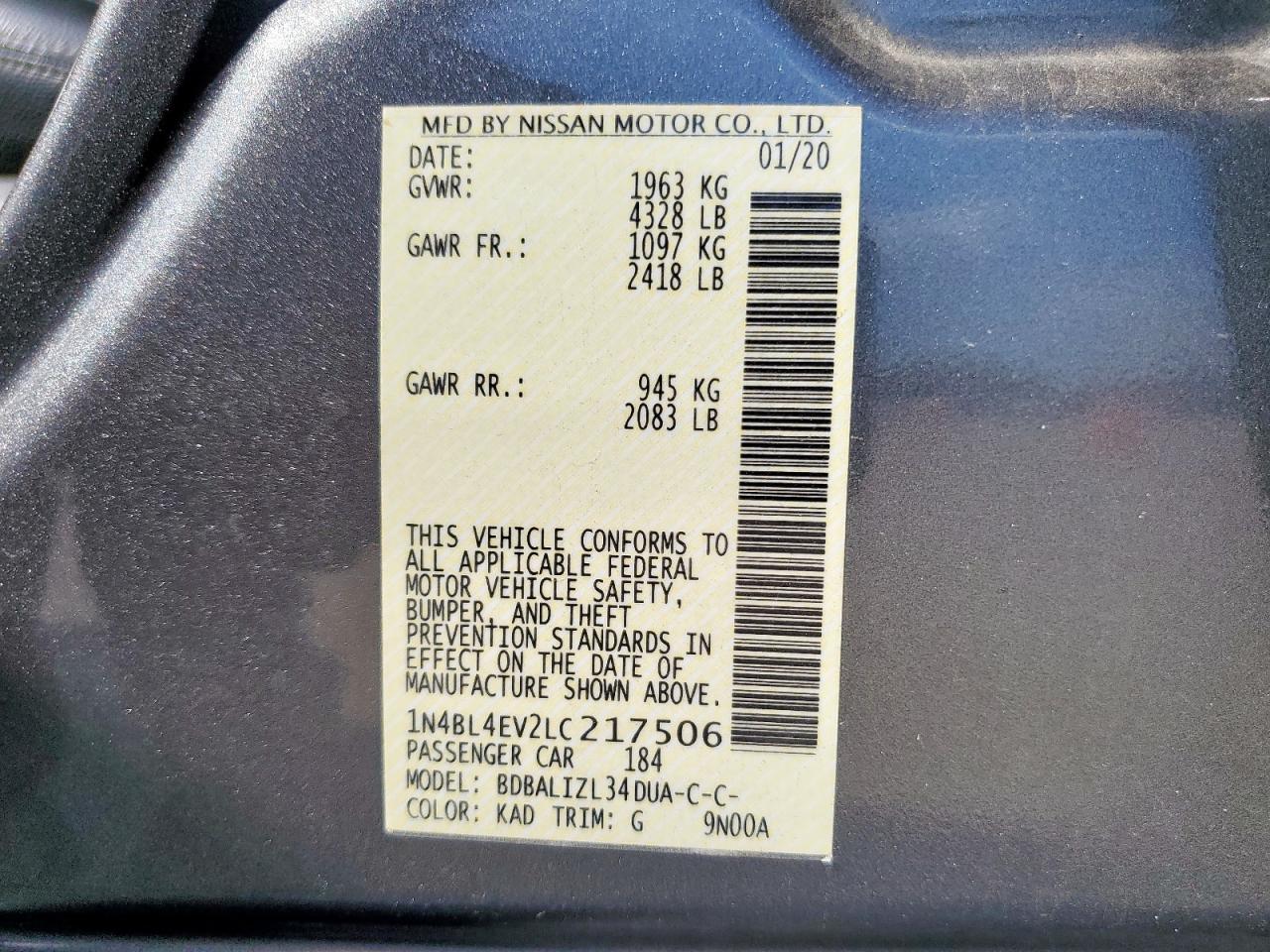 2018 NISSAN ALTIMA