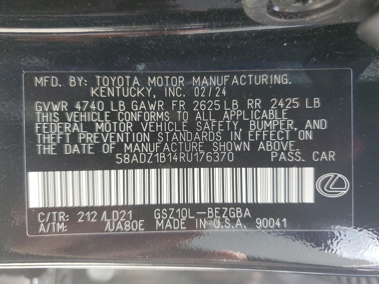 2024 LEXUS Es