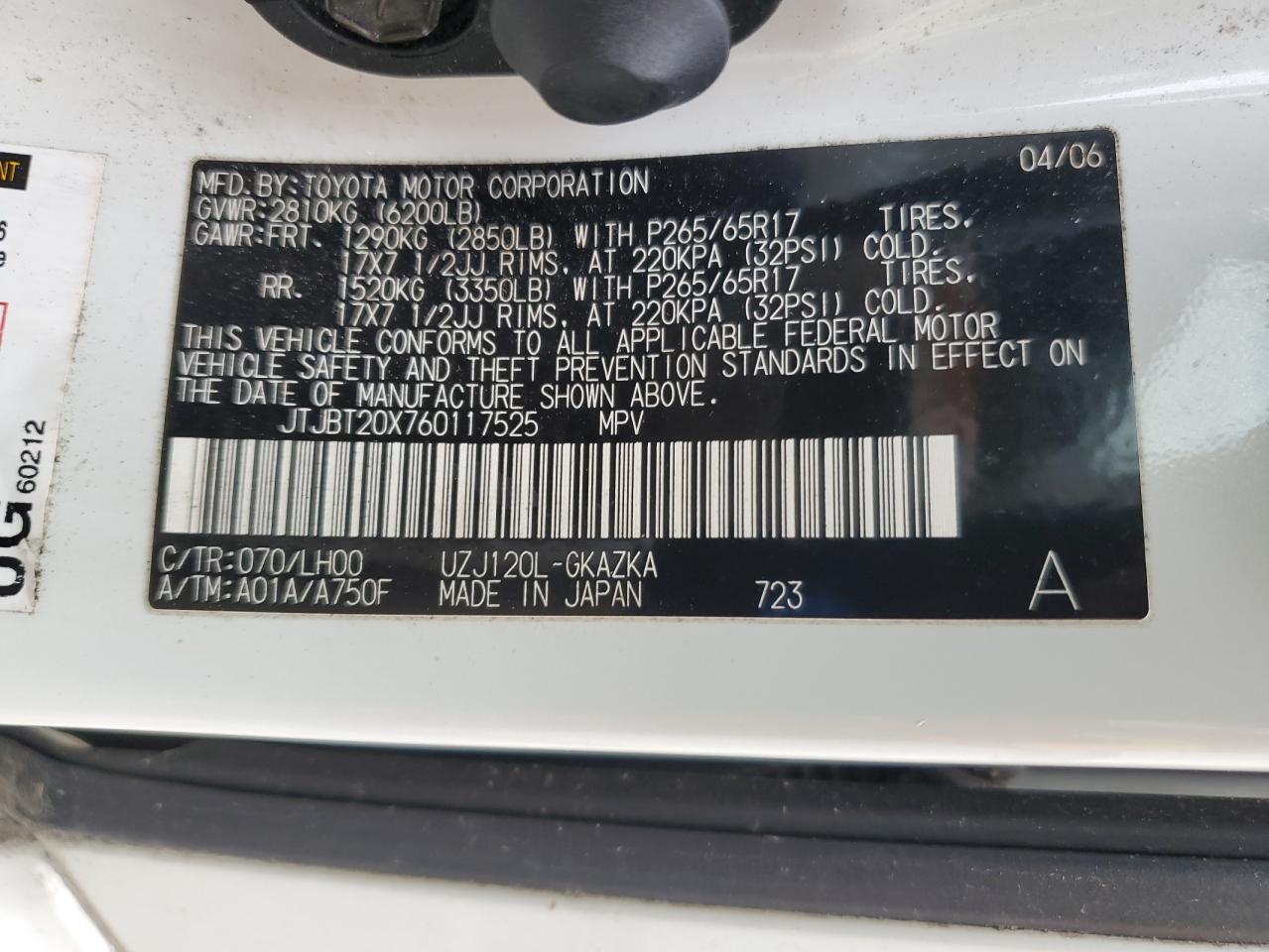 2006 LEXUS Gx