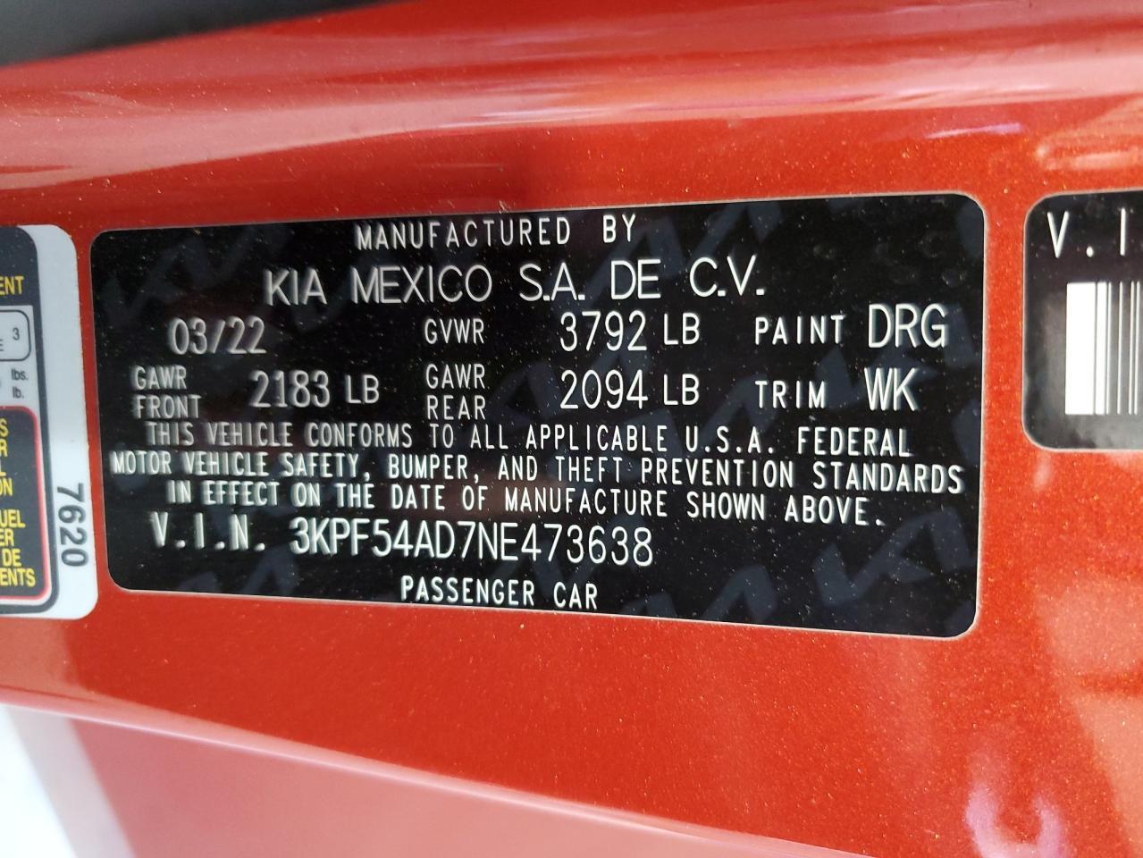 2022 KIA FORTE