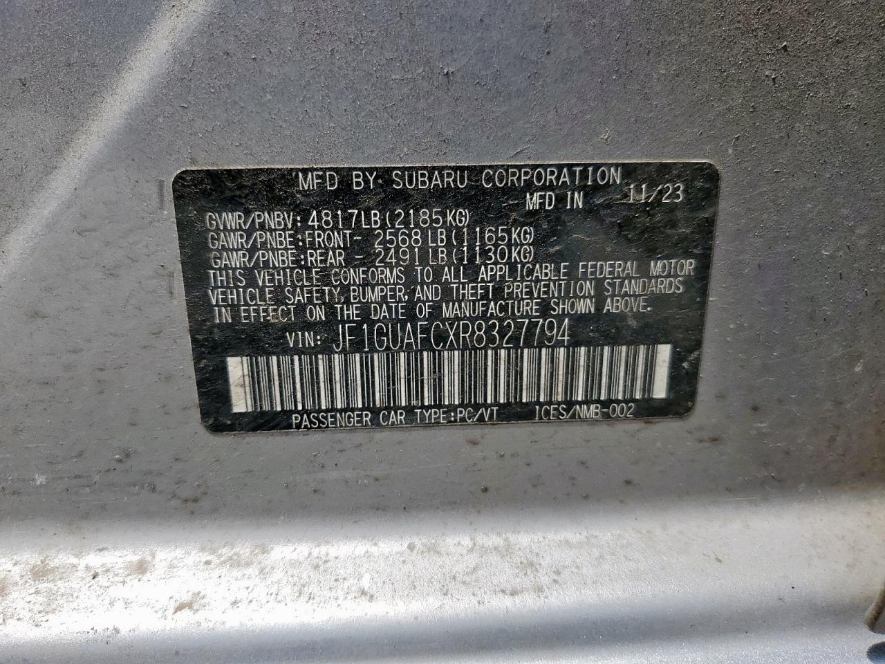 2024 SUBARU IMPREZA