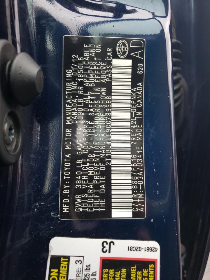 2012 TOYOTA COROLLA
