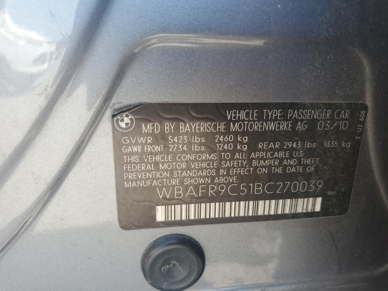 2011 BMW 5 series