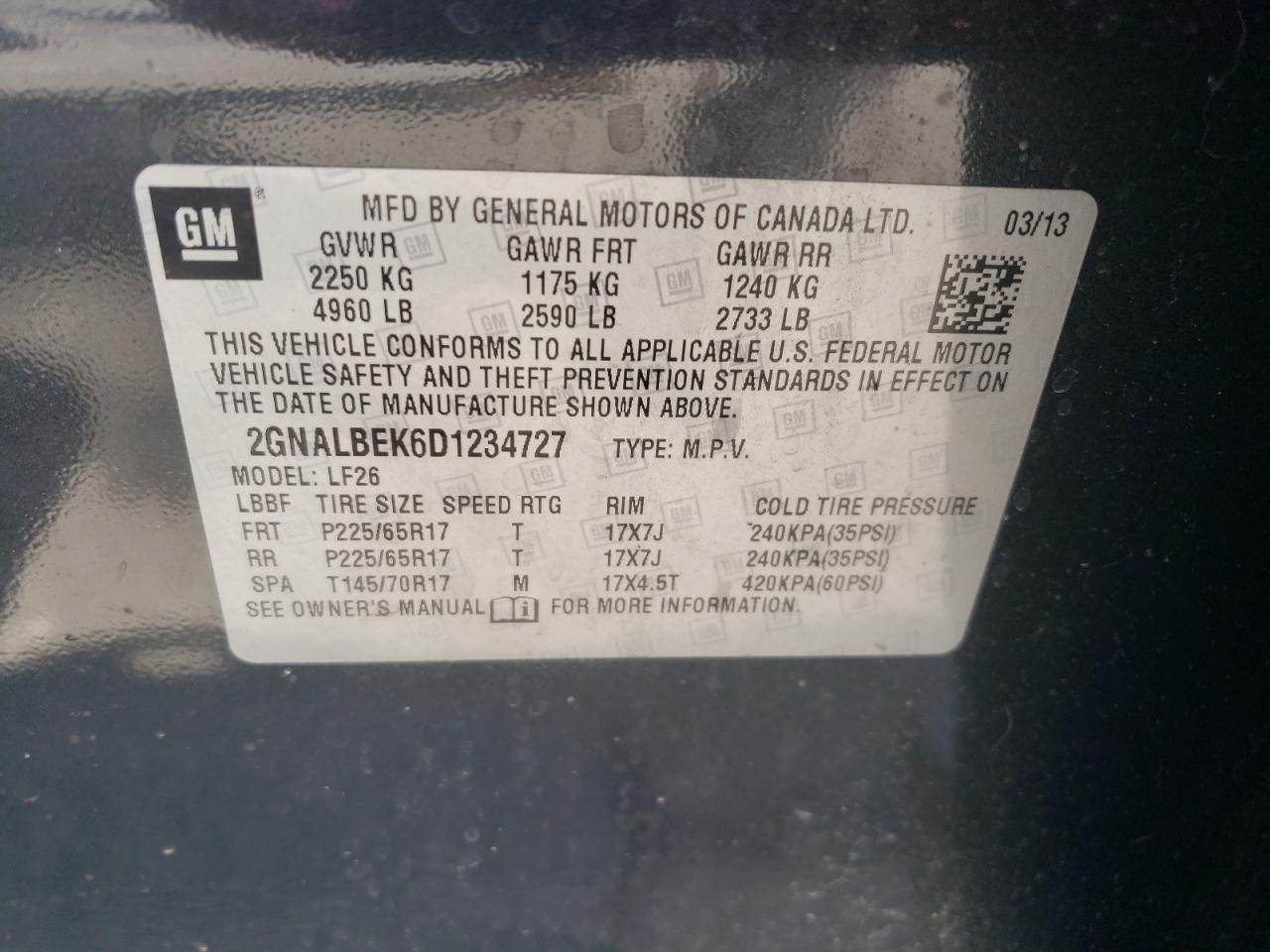 2013 CHEVROLET EQUINOX