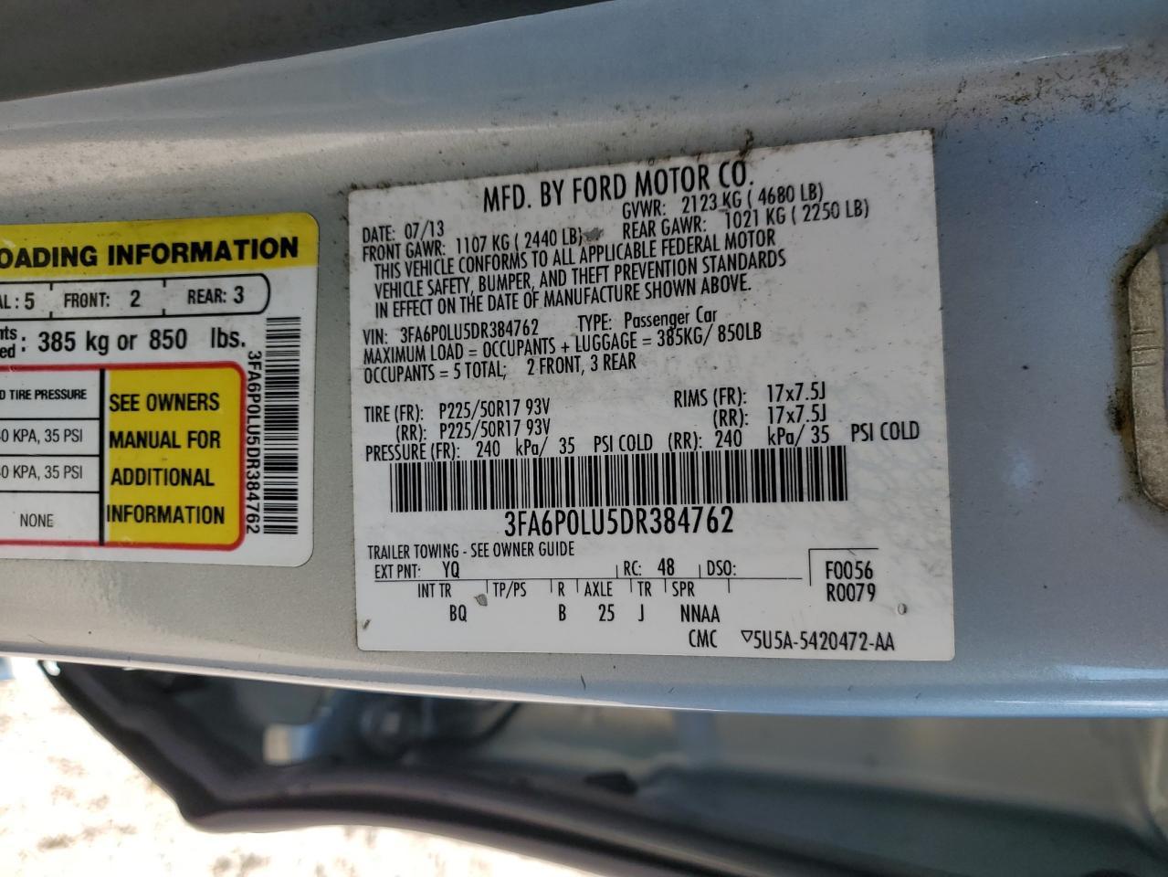 2013 FORD FUSION