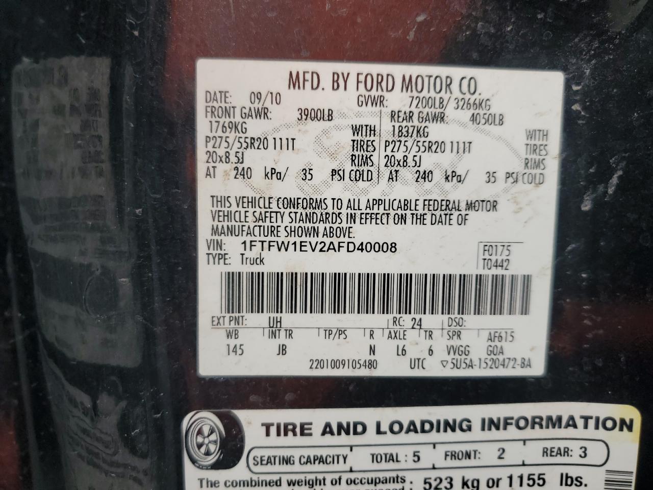2010 FORD F-150