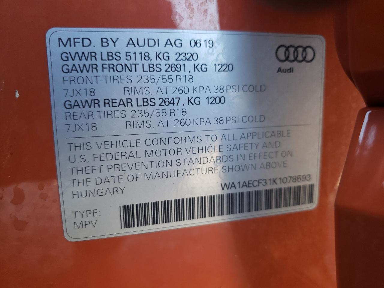 2019 AUDI Q3