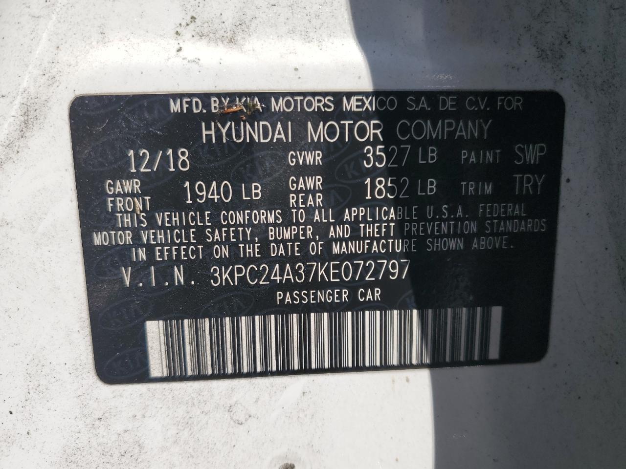 2019 HYUNDAI ACCENT