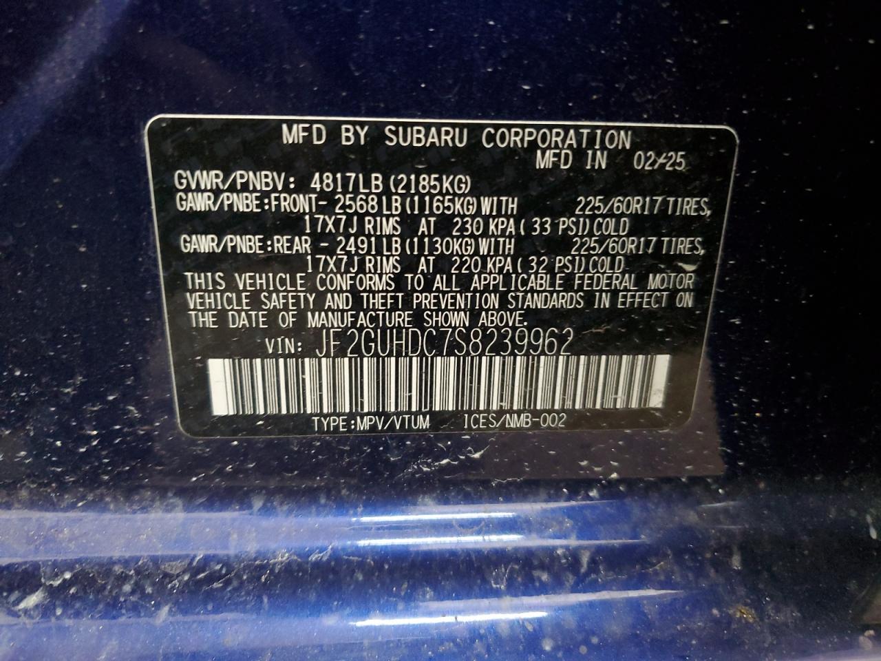 2025 SUBARU Crosstrek