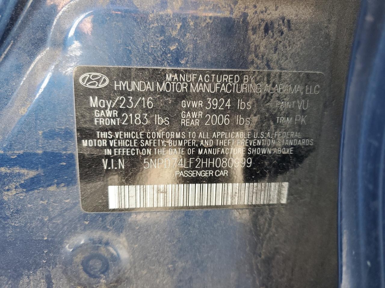 2017 HYUNDAI ELANTRA
