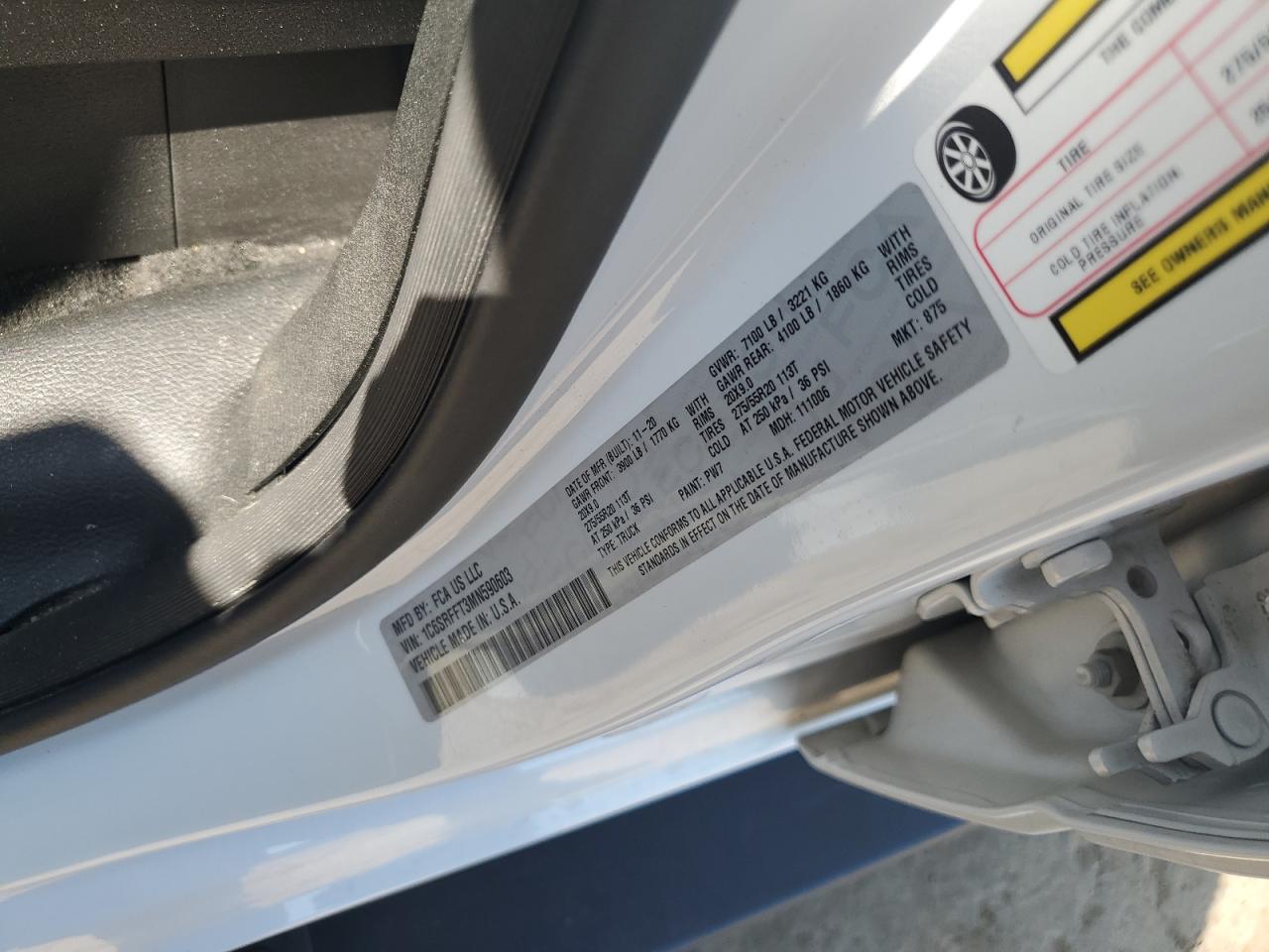 2021 RAM 1500