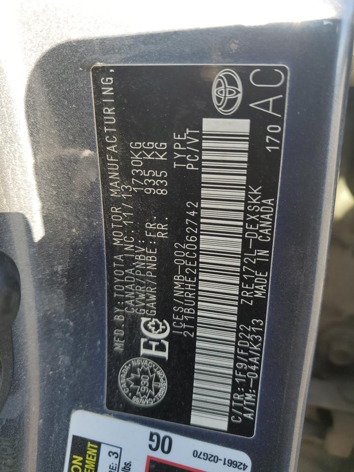 2014 TOYOTA COROLLA