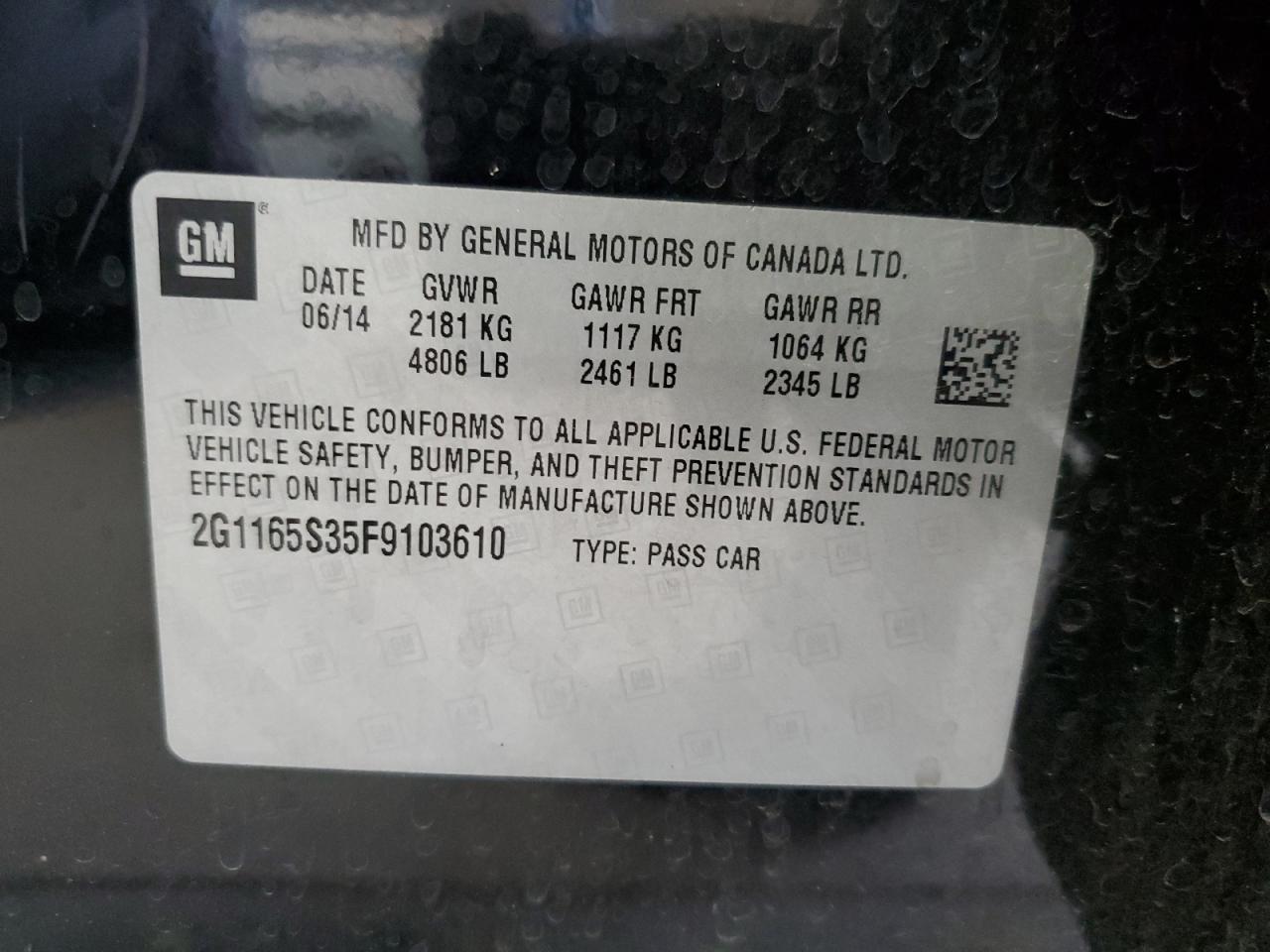 2015 CHEVROLET IMPALA