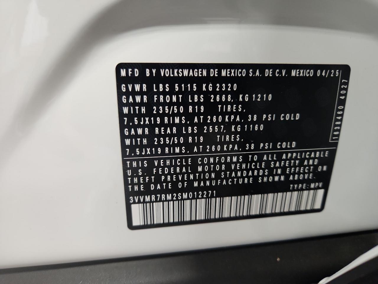 2025 VOLKSWAGEN TIGUAN