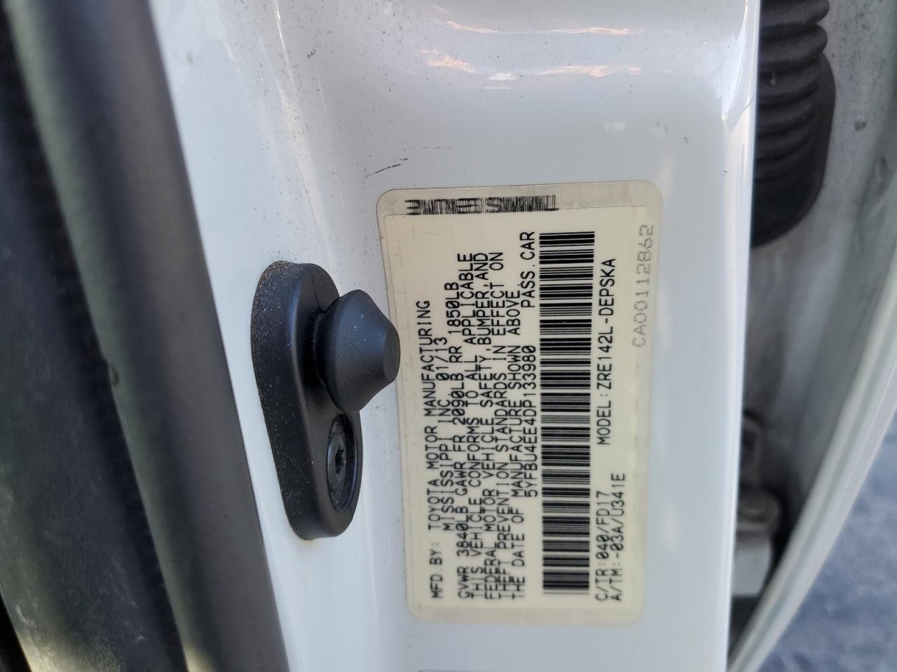 2013 TOYOTA COROLLA