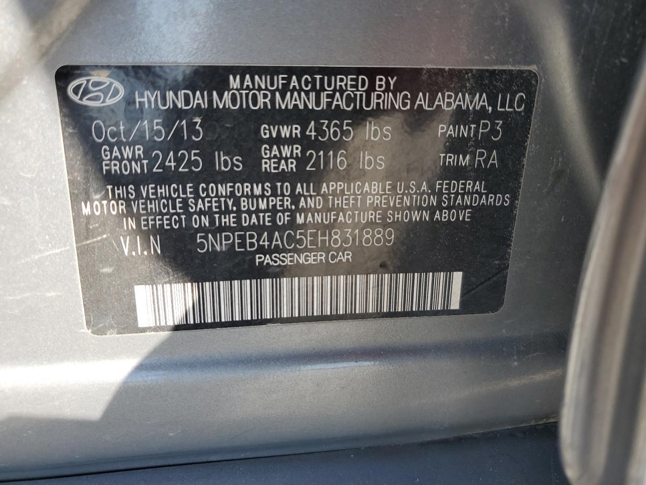 2014 HYUNDAI SONATA