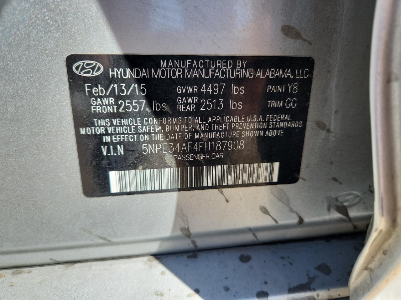 2015 HYUNDAI SONATA