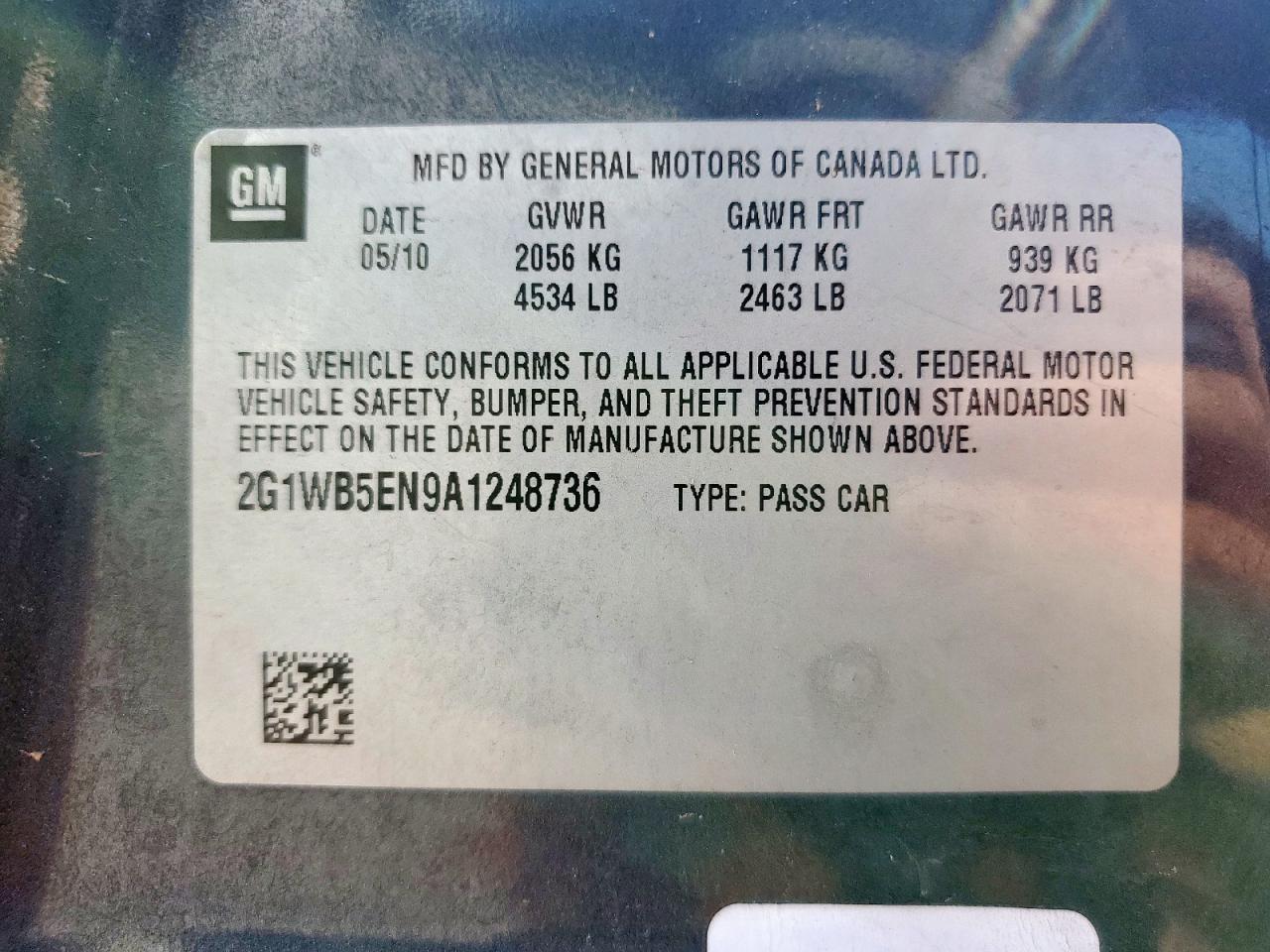 2010 CHEVROLET IMPALA