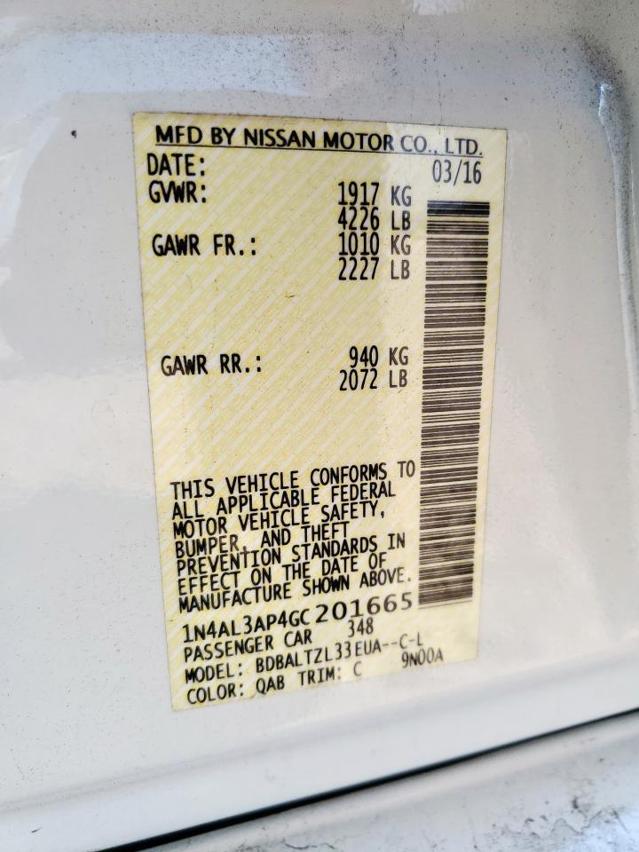 2016 NISSAN ALTIMA