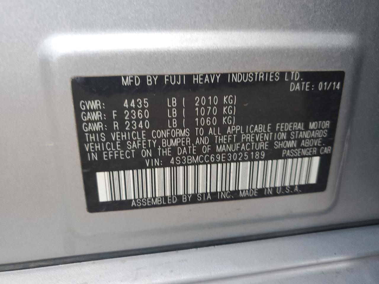 2014 SUBARU Legacy
