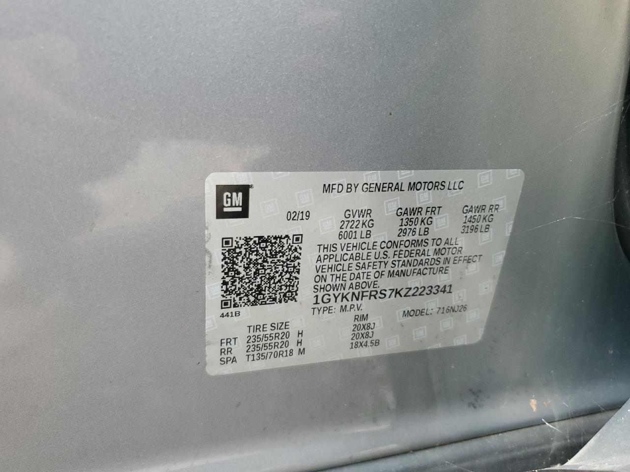 2019 CADILLAC XT5