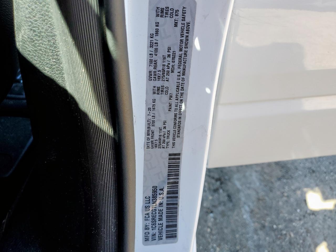 2020 RAM 1500