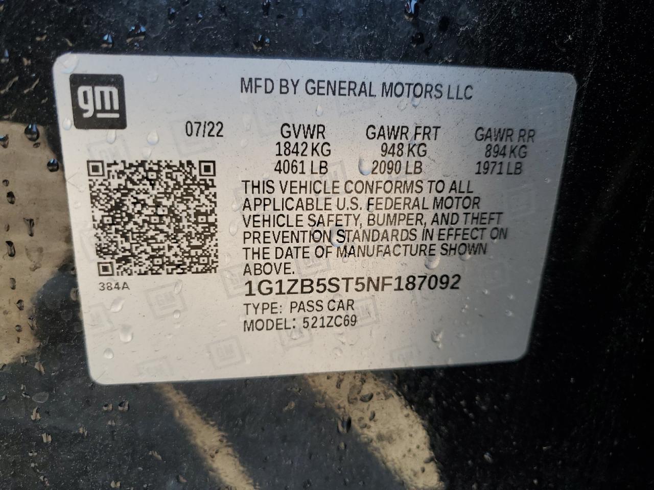 2022 CHEVROLET MALIBU