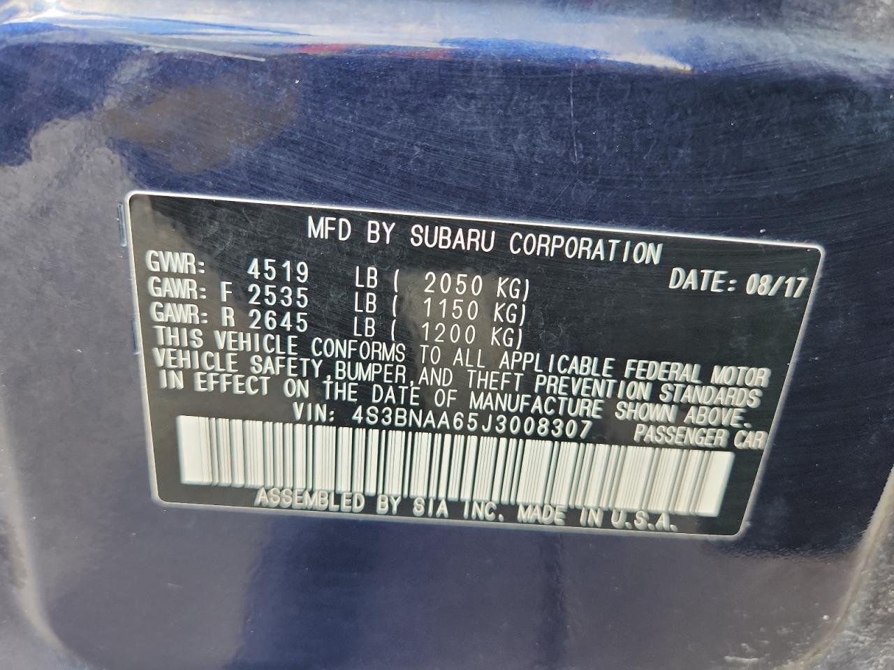 2018 SUBARU Legacy