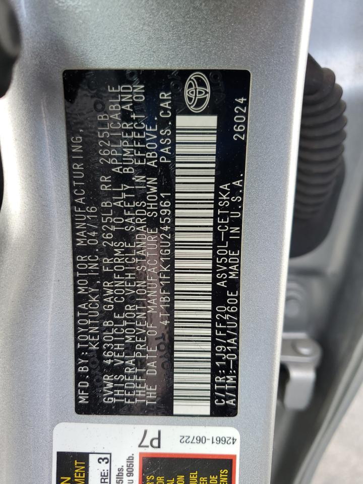 2016 TOYOTA CAMRY