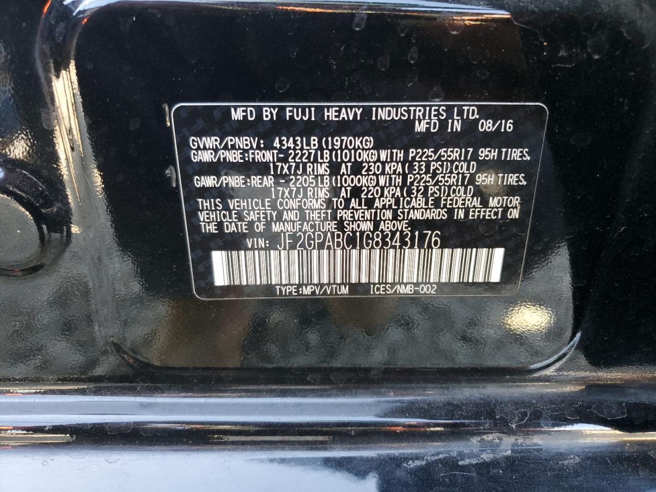 2016 SUBARU Crosstrek