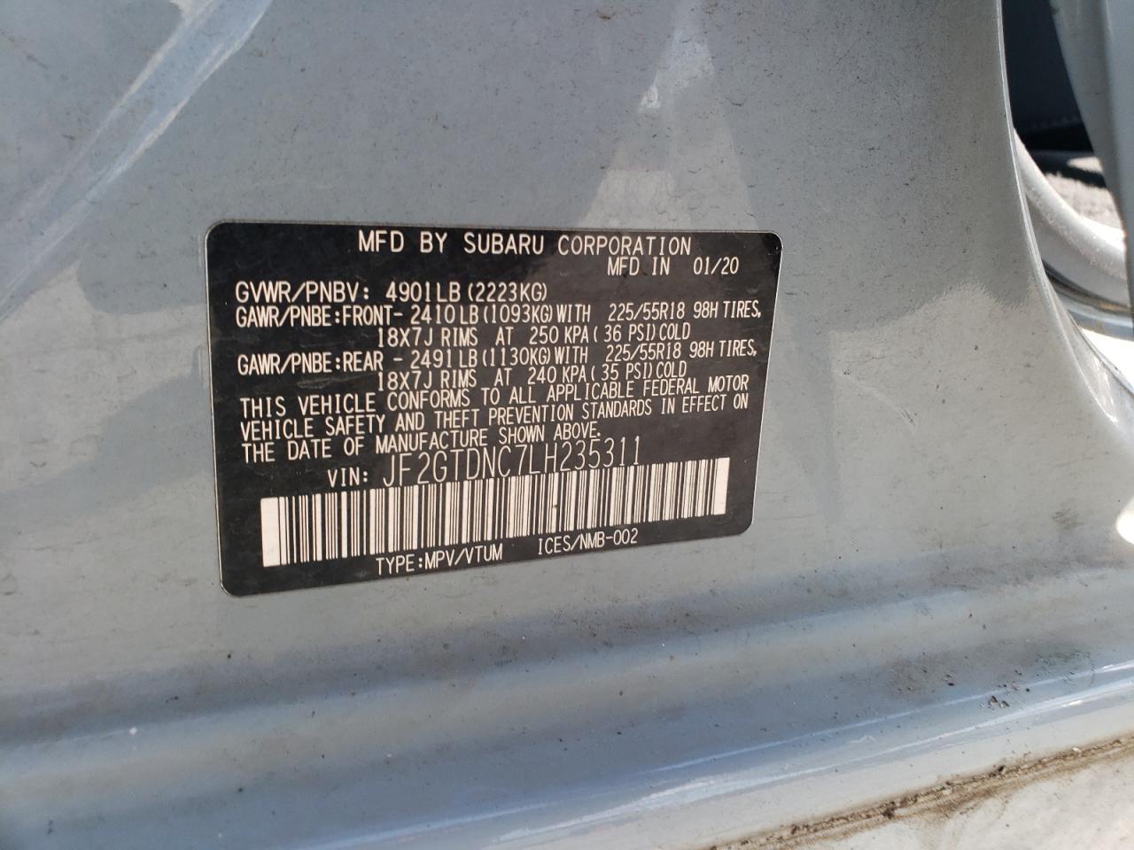 2020 SUBARU Crosstrek