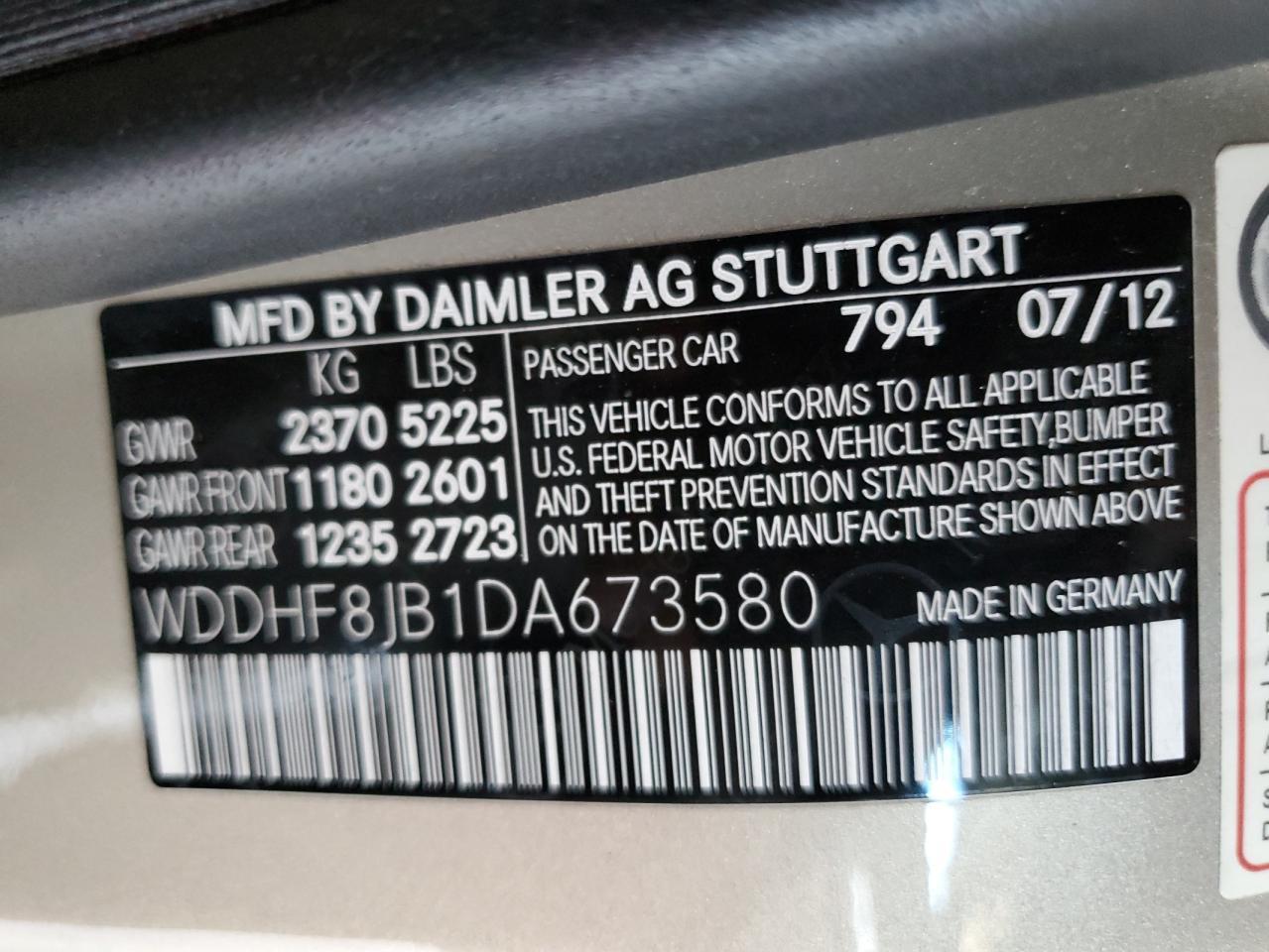 2013 MERCEDES-BENZ E-Class