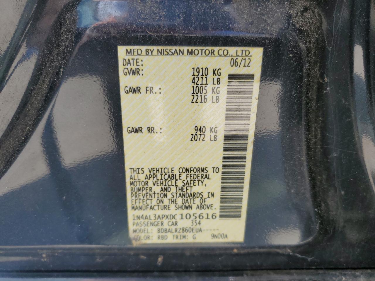 2013 NISSAN ALTIMA