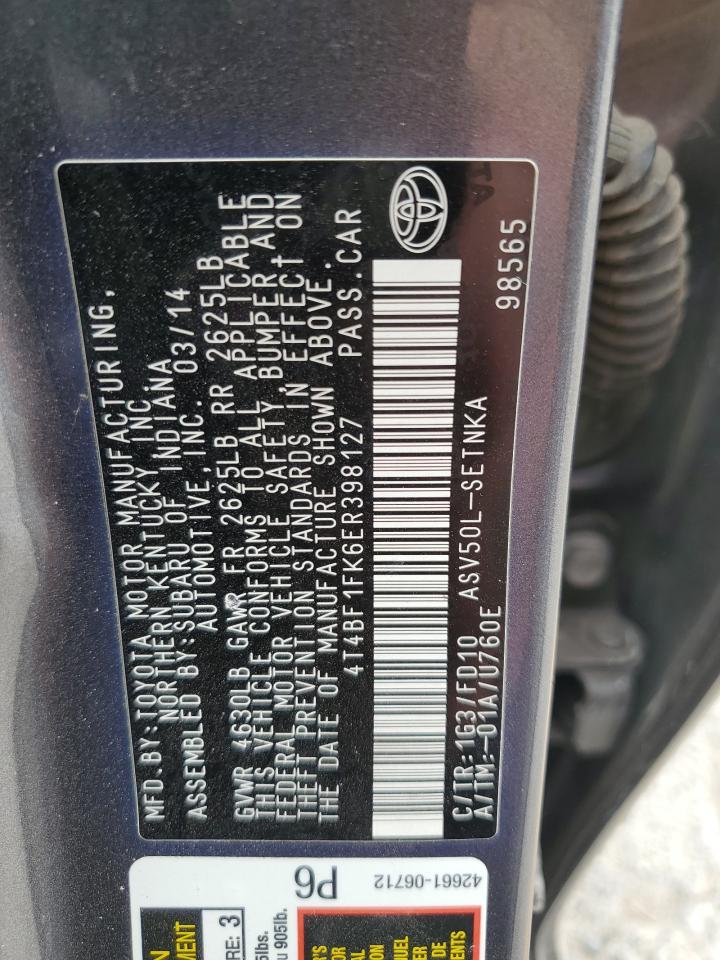 2014 TOYOTA CAMRY